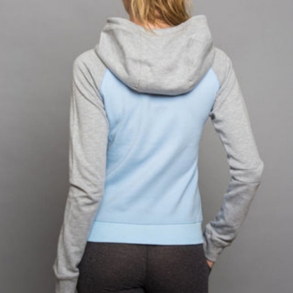 FITWEAR New Zealand Raglan Pullover HoodieTranquil Blue - Size XS 2 US - Picture 2 of 4